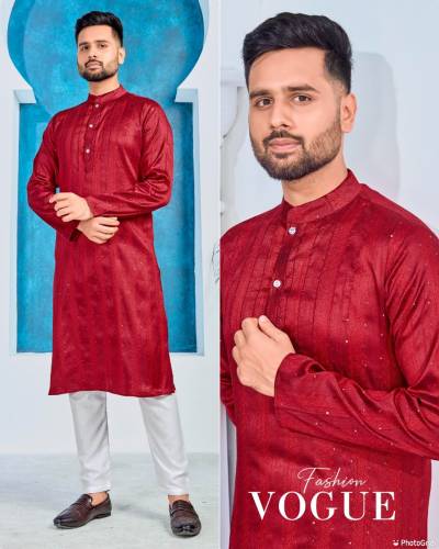 Royal Attitude By Inli Traditional Wear Menwear Kurta With Pyjama Collection